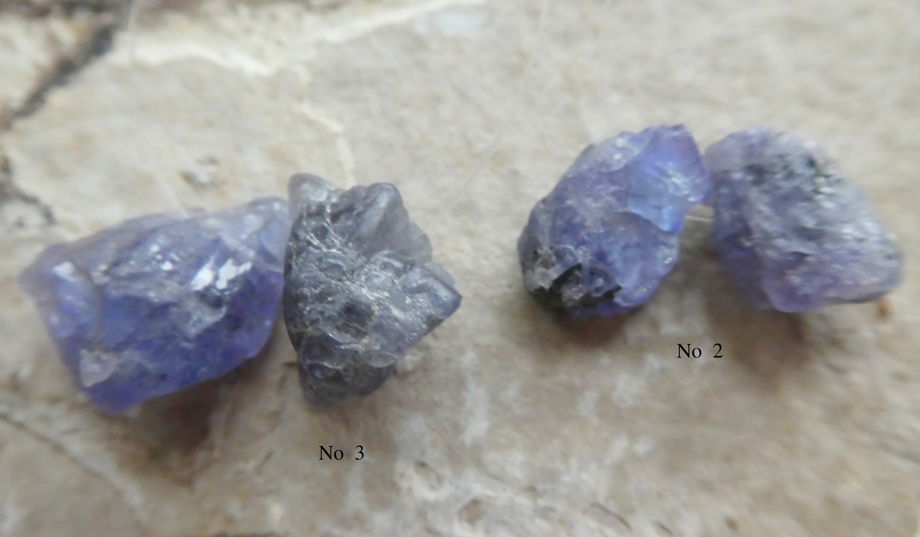 Raw Tanzanite Crystal 13-14mm Beads- 2 Pcs Purple Gemstone-focal Craft Natural Beads -jewelry Making