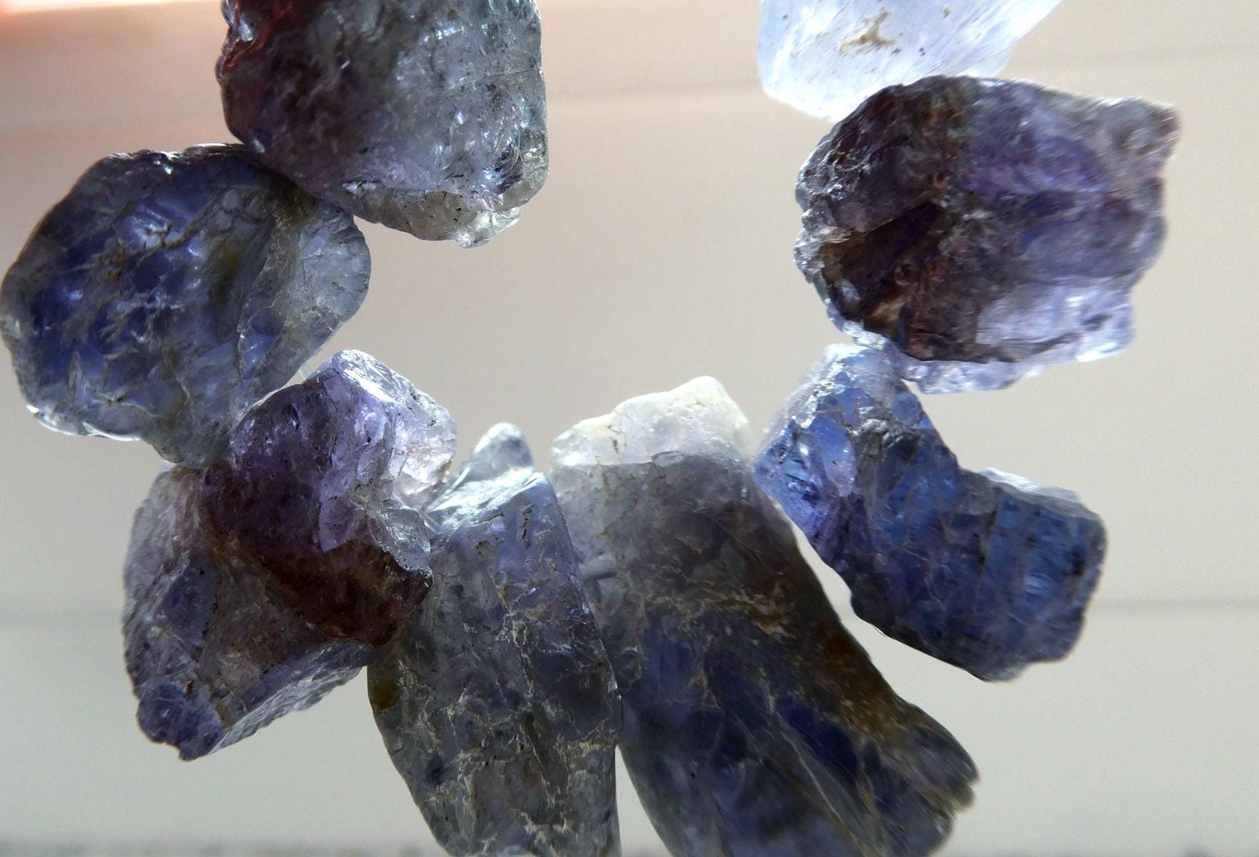 Raw Tanzanite Free Shape Nuggets 11-19mm Beads-8 Pcs Natural Crystals-jewelry Making-gemstone Craft Beads