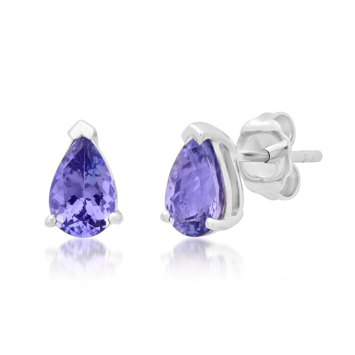 Pear Shape Tanzanite Earrings