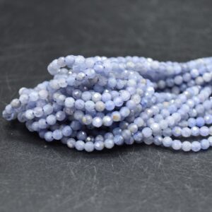 3mm Tanzanite Gemstone Faceted Round Beads - 15" Strand 3mm Tanzanite Gemstone Faceted Round Beads - 15" Strand