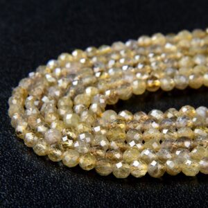 3MM Natural Golden Yellow Tanzanite Gemstone Grade AAA Micro Faceted Round Loose Beads 15.5 inch Full Strand (80009407-P30) 3MM Natural Golden Yellow Tanzanite Gemstone Grade AAA Micro Faceted Round Loose Beads 15.5 inch Full Strand (80009407-P30)