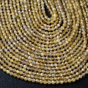 3MM Natural Golden Yellow Tanzanite Gemstone Grade AAA Micro Faceted Round Beads 15.5 inch Full Strand BULK LOT (80009407-P30) 3MM Natural Golden Yellow Tanzanite Gemstone Grade AAA Micro Faceted Round Beads 15.5 inch Full Strand BULK LOT (80009407-P30)