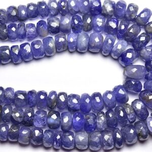 Big Tanzanite Beads - Natural Faceted Tanzanite Rondelle - Size is 5-9 mm #1499 Big Tanzanite Beads - Natural Faceted Tanzanite Rondelle - Size is 5-9 mm #1499