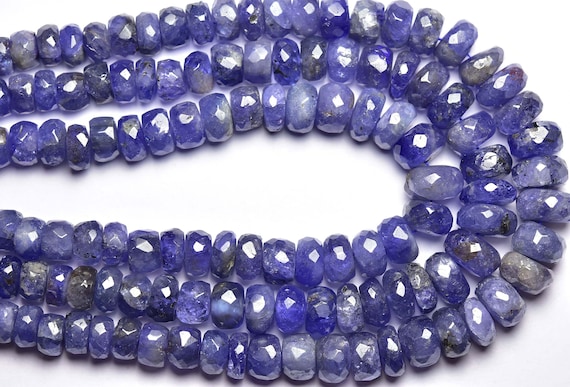 Big Tanzanite Beads - Natural Faceted Tanzanite Rondelle - Size Is 5-9 Mm #1499 Big Tanzanite Beads - Natural Faceted Tanzanite Rondelle - Size Is 5-9 Mm #1499