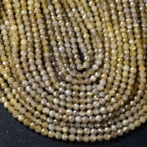 Natural Tanzanite Golden Yellow Gemstone Grade AAA Micro Faceted Round 2MM 3MM 4MM Loose Beads BULK LOT 1,2,6,12 and 50 (P45 P30) Natural Tanzanite Golden Yellow Gemstone Grade AAA Micro Faceted Round 2MM 3MM 4MM Loose Beads BULK LOT 1,2,6,12 and 50 (P45 P30)