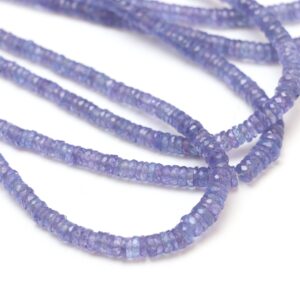 Natural Tanzanite Faceted Tyre Beads, 3.5 Mm To 6 Mm, Tanzanite Wheels, Tanzanite Jewelry Making Gemstone,| 8 Inch/ 18 Inch Full Strand Natural Tanzanite Faceted Tyre Beads, 3.5 Mm To 6 Mm, Tanzanite Wheels, Tanzanite Jewelry Making Gemstone,| 8 Inch/ 18 Inch Full Strand