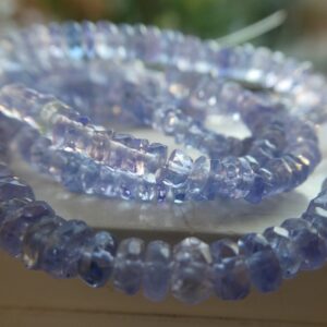 Tanzanite rondelle faceted 3-4mm beads- 6in strand-jewelry making-gemstone violet craft beads Tanzanite rondelle faceted 3-4mm beads- 6in strand-jewelry making-gemstone violet craft beads