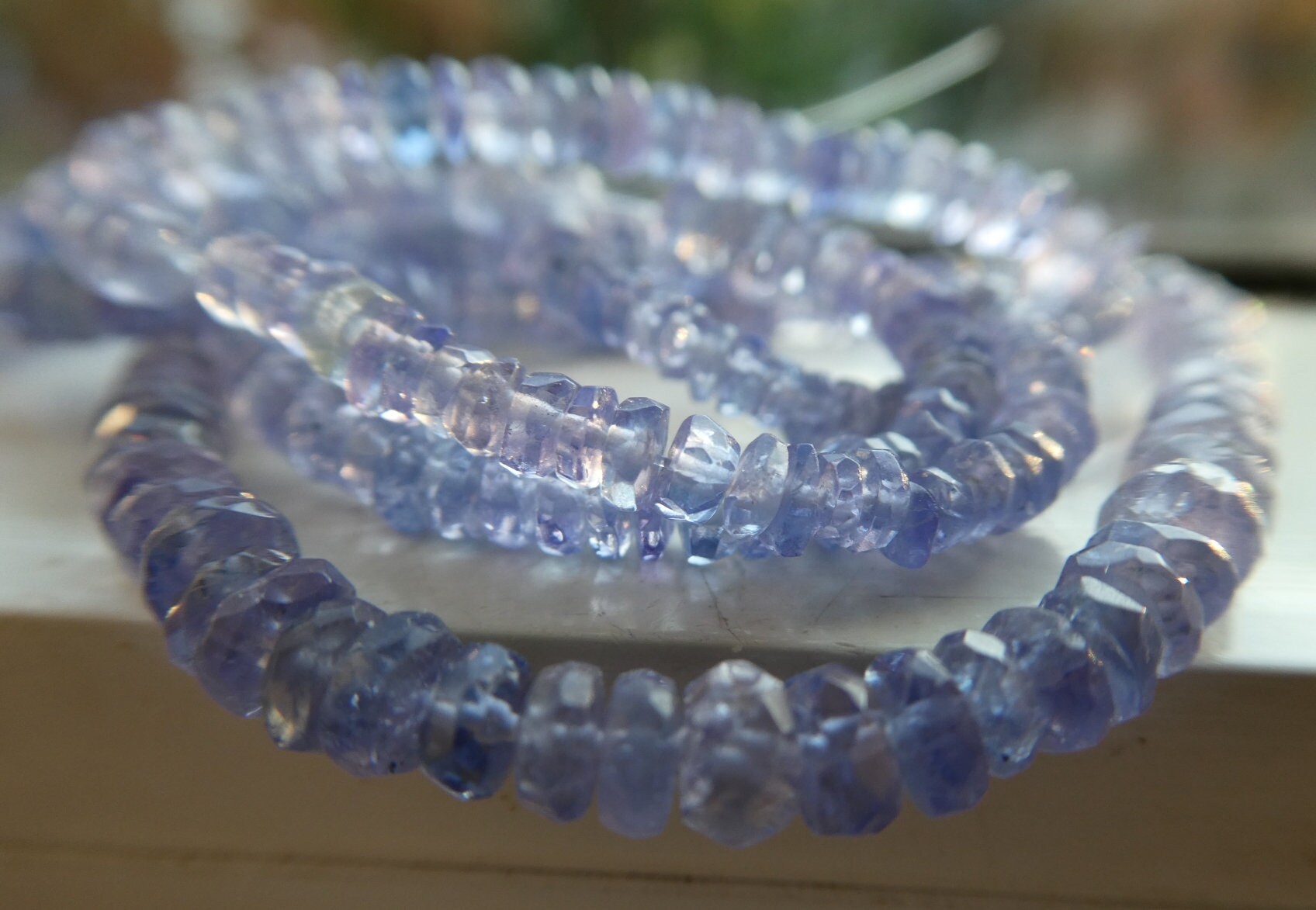 Tanzanite Rondelle Faceted 3-4mm Beads- 6in Strand-jewelry Making-gemstone Violet Craft Beads Tanzanite Rondelle Faceted 3-4mm Beads- 6in Strand-jewelry Making-gemstone Violet Craft Beads