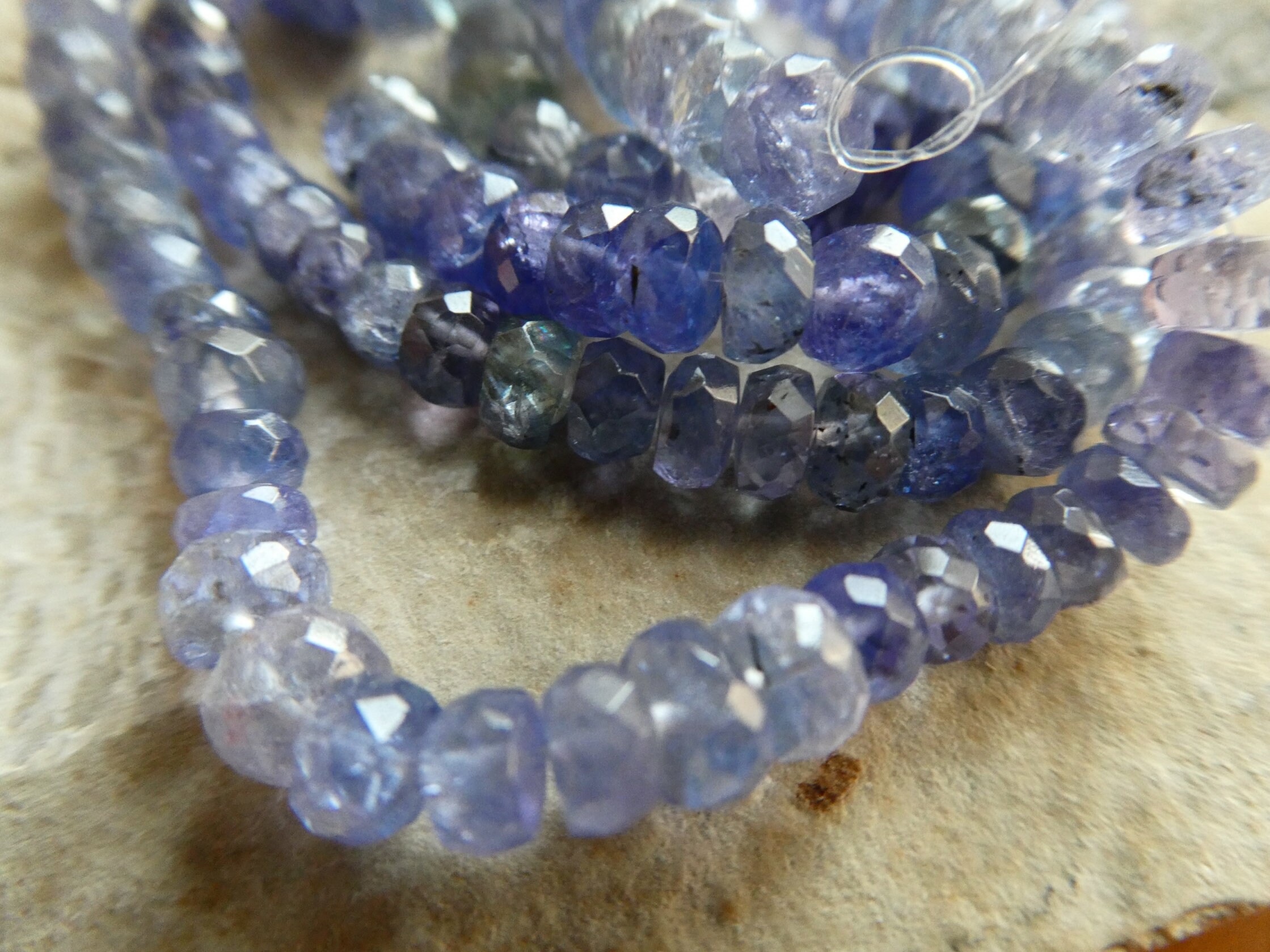 Tanzanite Rondelle Faceted 4-5mm Beads -6in Strand Violet Gemstone-natural Craft Beads-necklace Jewelry Making