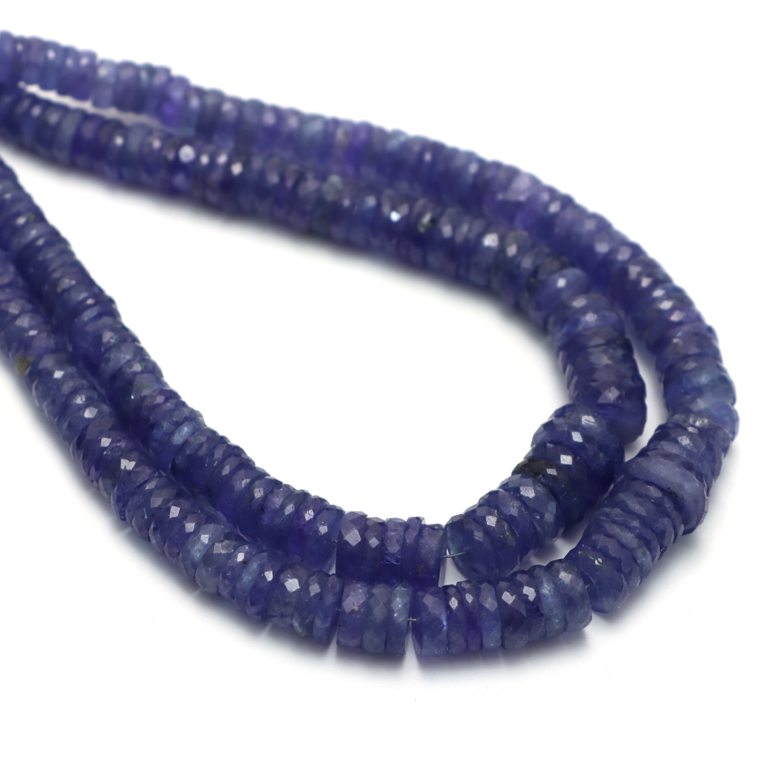 Tanzanite Faceted Tyre Beads, 5.5 Mm To 11 Mm, Tanzanite Tyre Beads, Faceted Tanzanite Tyre, 8 Inch / 17 Inch Strand, Price Per Strand