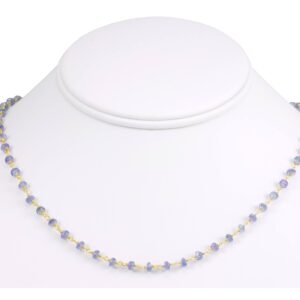 Tanzanite Necklace 14k Gold filled 18 19 Inch Chain Faceted Spaced Out Natural Earthy Gemstones 4mm Purple lavender Tanzanite Necklace 14k Gold filled 18 19 Inch Chain Faceted Spaced Out Natural Earthy Gemstones 4mm Purple lavender