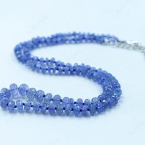 Blue Tanzanite Necklace Hand Knotted Gemstone Beads, Natural Violet Blue Tanzanite Jewelry, December Birthstone, Luxury Boho Gift For Her Blue Tanzanite Necklace Hand Knotted Gemstone Beads, Natural Violet Blue Tanzanite Jewelry, December Birthstone, Luxury Boho Gift For Her