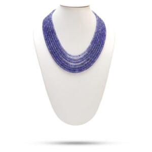 Tanzanite Faceted Rondelle Beaded Necklace, 3.5 mm To 5.5 mm, Tanzanite Necklace, Inner 16 Inches to Outer 21 Inches, Price Per Necklace Tanzanite Faceted Rondelle Beaded Necklace, 3.5 mm To 5.5 mm, Tanzanite Necklace, Inner 16 Inches to Outer 21 Inches, Price Per Necklace
