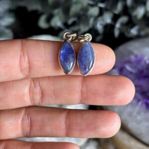 Genuine Tanzanite Sterling Silver Necklace: Oval, Teardrop Genuine Tanzanite Sterling Silver Necklace: Oval, Teardrop