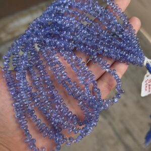 8 Inches Strand,  Good Looking for wearing, Natural Tanzanite Tear Drops Shape Briolettes, Size 3-6mm
