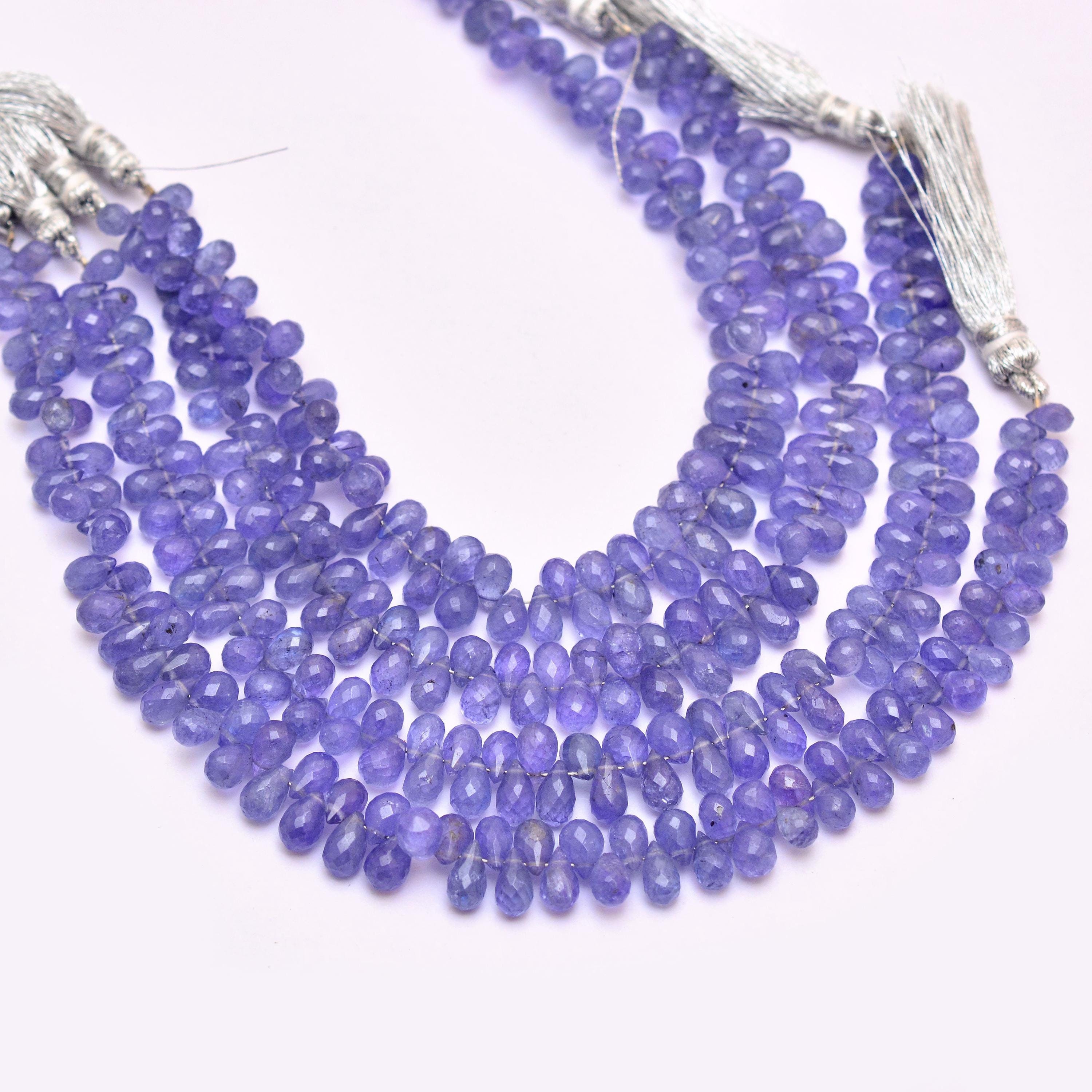 Aaa+ Tanzanite Gemstone 6x4mm-7x5mm Faceted Teardrop Briolette Beads | 7" Strand | Natural Tanzanite Semi Precious Gemstone Loose Drop Beads Aaa+ Tanzanite Gemstone 6x4mm-7x5mm Faceted Teardrop Briolette Beads | 7" Strand | Natural Tanzanite Semi Precious Gemstone Loose Drop Beads