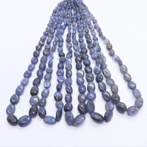 Aaa Natural Tanzanite Smooth Oval Beads, 5x7-7x10 Mm Tanzanite Gemstone Beads, 16 Inch Oval Beads Necklace Aaa Natural Tanzanite Smooth Oval Beads, 5x7-7x10 Mm Tanzanite Gemstone Beads, 16 Inch Oval Beads Necklace