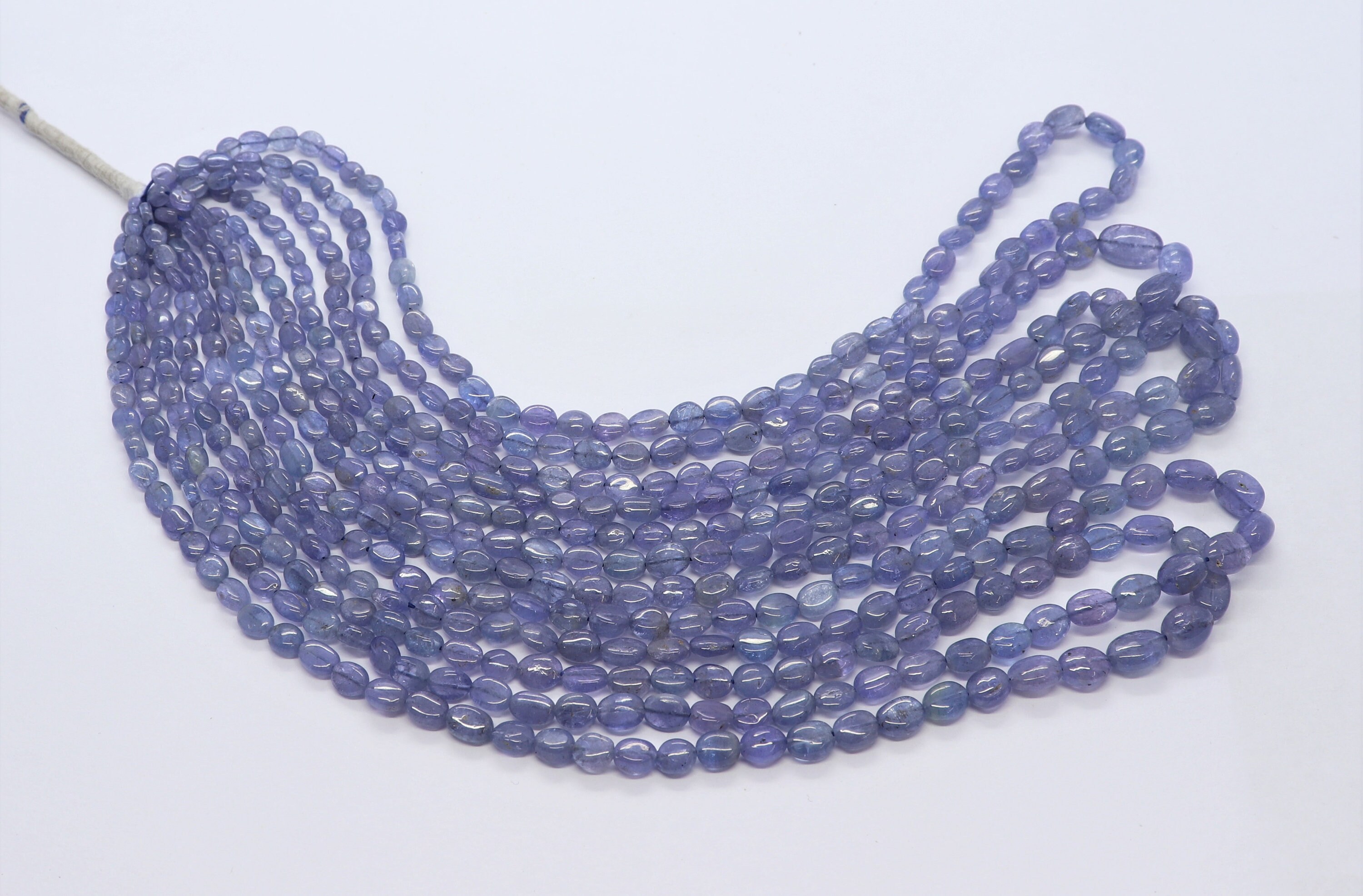 Aaa Natural Tanzanite Smooth Oval Shape Beads, 4x6-5x7 Mm Tanzanite Gemstone Beads, 16 Inch Tanzanite Plain Beads, Tanzanite Oval Beads