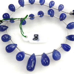 Aaa Grade Tanzanite Briolette Beads Strand – Blue Violet Gemstone Drops (5-8mm)