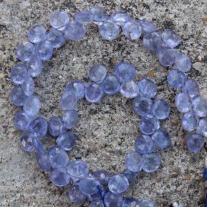 Tanzanite Gemstone Faceted Briolette Beads | 10 Piece Heart | Size 5 Mm App. Jewelry Making (c689)