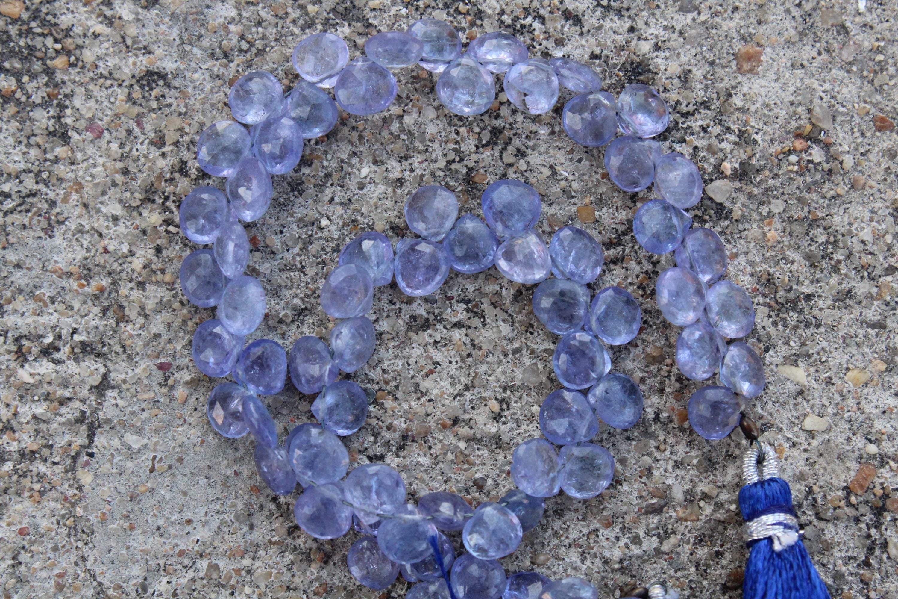 Tanzanite Gemstone Faceted Briolette Beads | 10 Piece Heart | Size 5 Mm App. Jewelry Making (c689)