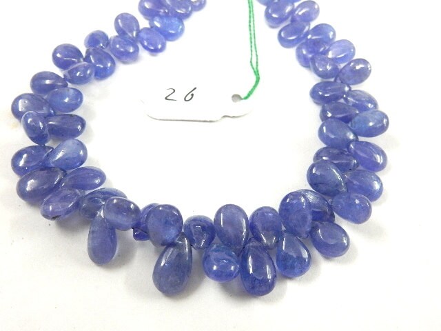 Natural Tanzanite Briolette Beads: Pear Drop Jewelry Making Supply