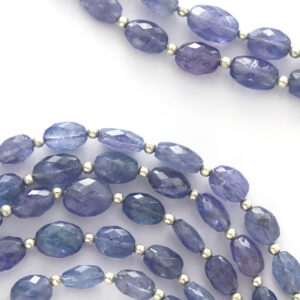 Natural Tanzanite Faceted Oval, Tanzanite Oval Beads, 4x6 mm to 7x10 mm - Tanzanite - Gem Quality , 8 Inch Full Strand, Price Per Strand