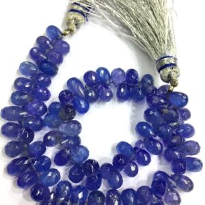 Natural Tanzanite Faceted Teardrop Beads Tanzanite Teardrop Tanzanite Briolettes Genuine Tanzanite 9" Strand Superb Quality Natural Tanzanite Faceted Teardrop Beads Tanzanite Teardrop Tanzanite Briolettes Genuine Tanzanite 9" Strand Superb Quality