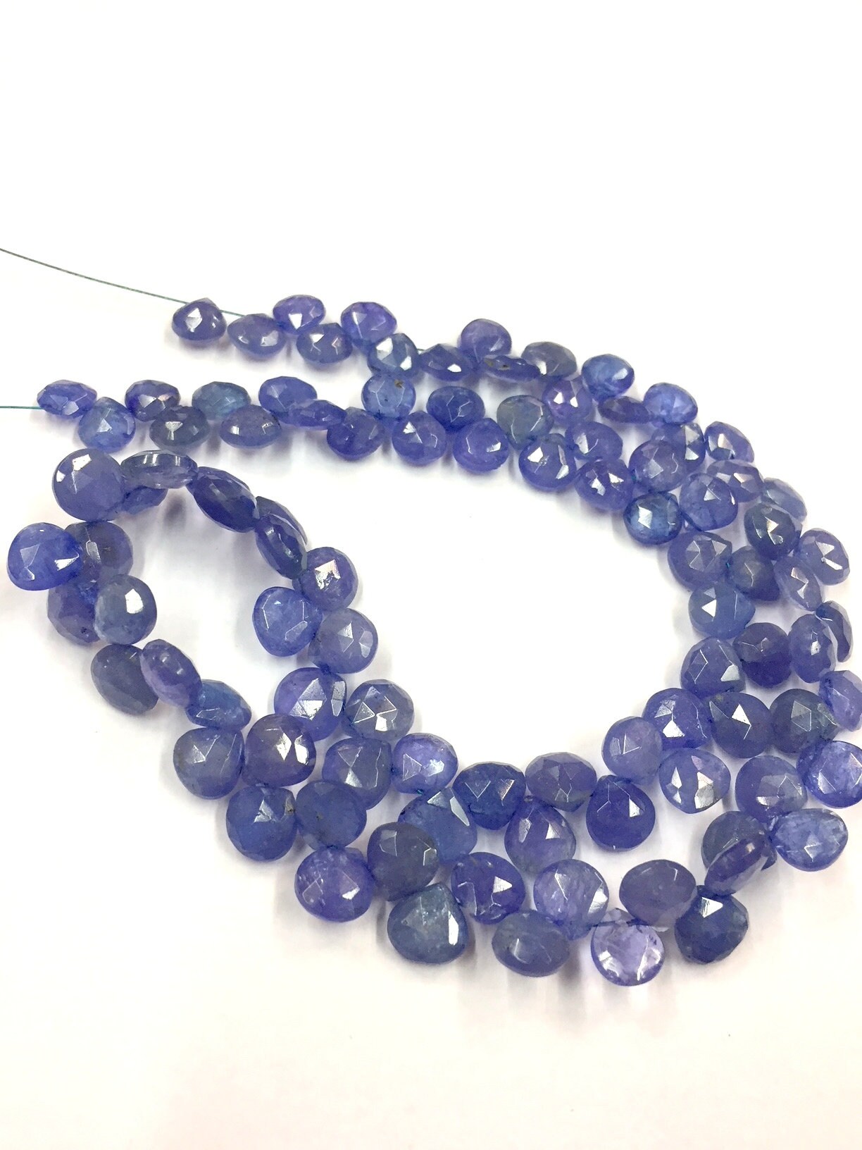 Natural Tanzanite Heart Shape Beads Tanzanite Faceted Heart Beads Tanzanite Gemstone Beads Jewelry Making Beads 8.5 Inch Strand