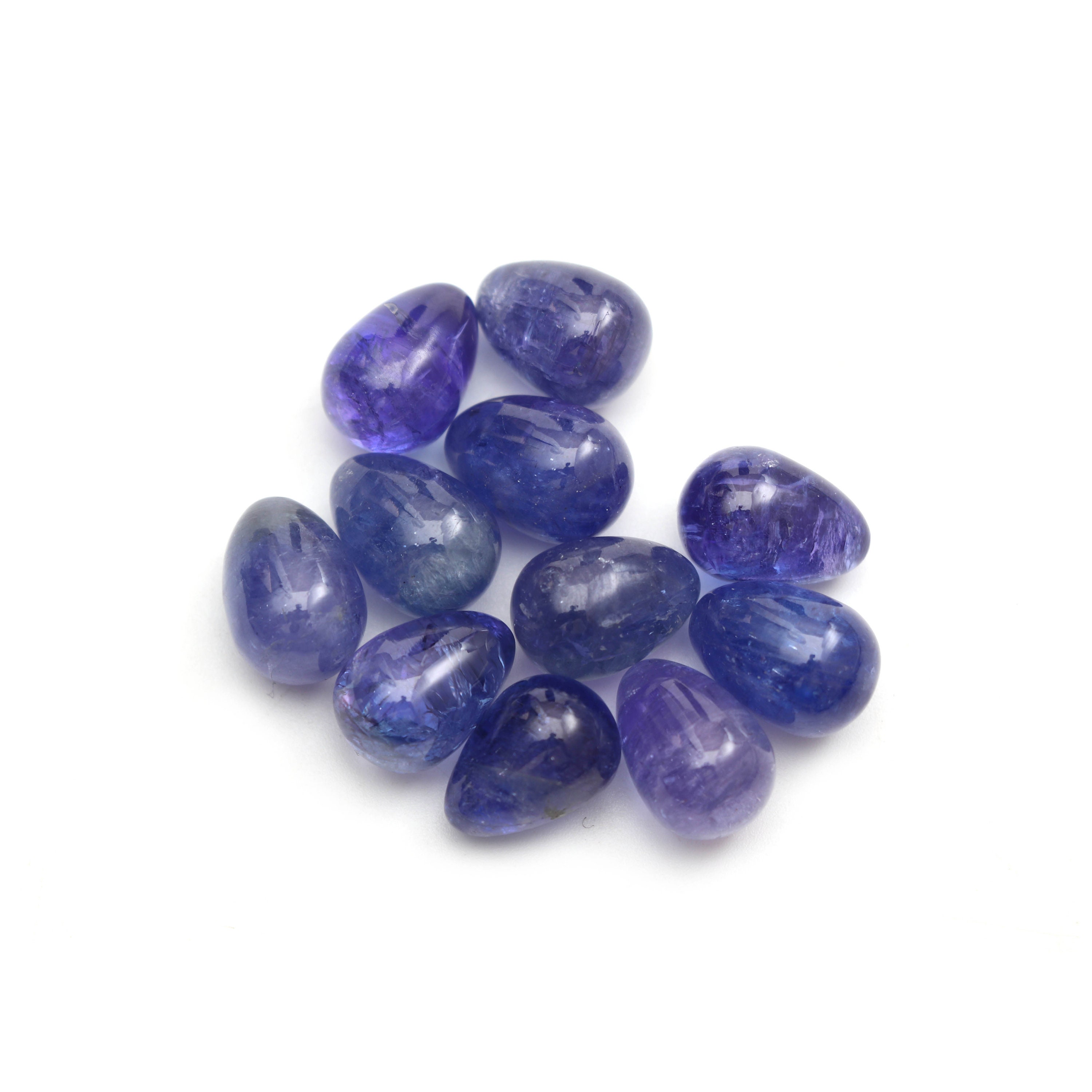 Natural Tanzanite Smooth Drop Loose Gemstone, 10x14 Mm, Tanzanite Jewelry Making Gemstone, Plain Drops, Tanzanite Drops, Set Of 11 Pieces