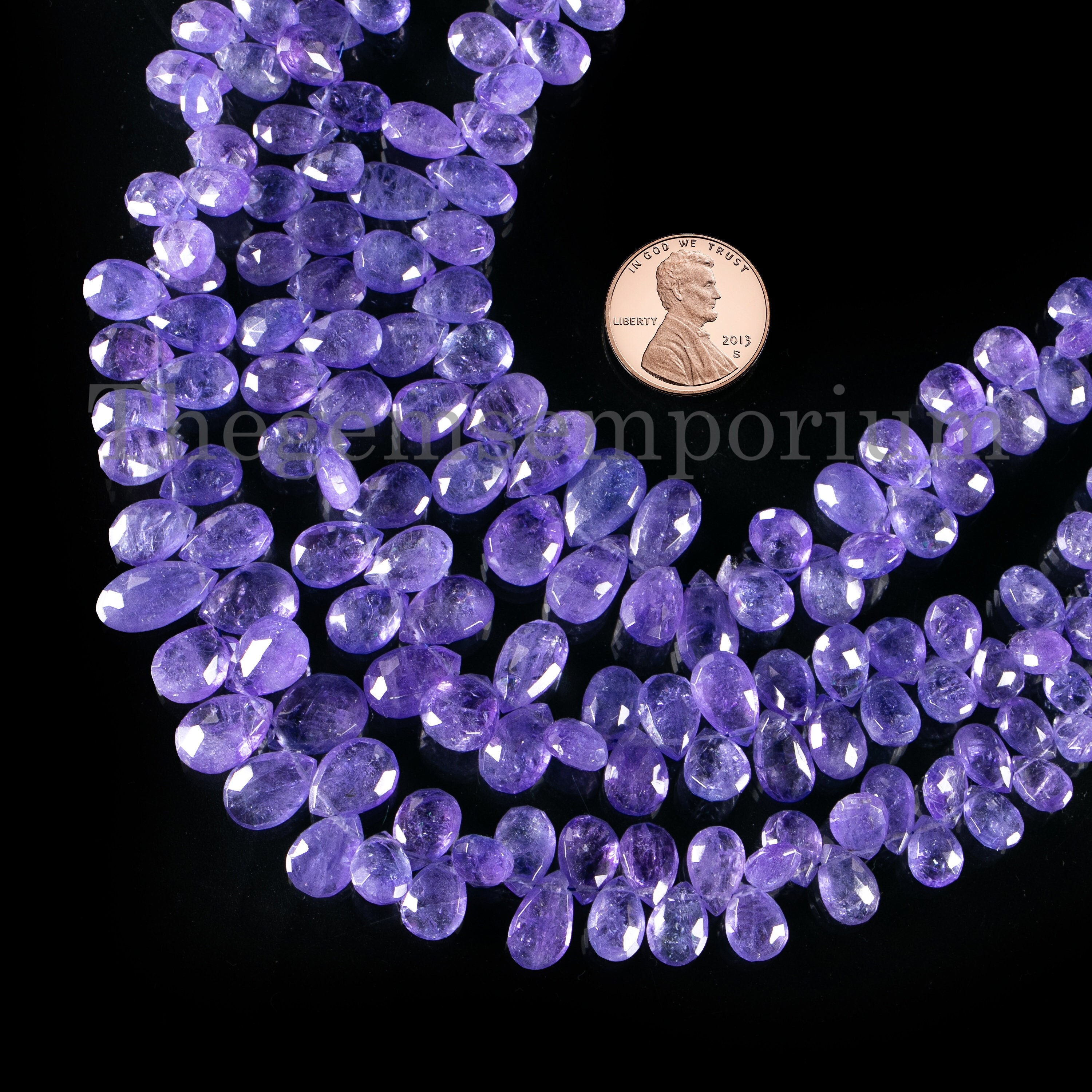 Tanzanite Pear Shape Beads,tanzanite Faceted Beads,faceted Pear Beads,tanzanite Beads Strand,4.5x6-7x12 Mm Loose Tanzanite Beads For Jewelry
