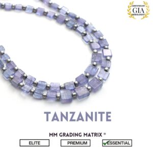 Tanzanite Smooth Long Square Shape Gemstone Beads, December Birthstone, Tanzanite Beads For Jewelry Making, Tanzanite Bead Strand 8 Inches