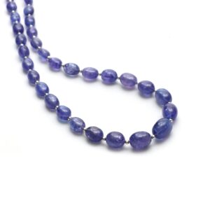 Tanzanite Smooth Oval Beads, 6.5x8 mm To 9x12.5 mm, Tanzanite Jewelry Making Beads, Plain Tanzanite Beads, 14 Inch Strand, Price Per Strand