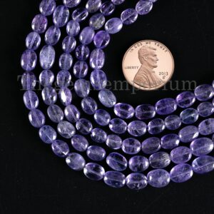 Smooth Oval Tanzanite Beads, Gemstone Jewelry (4x5-5x8mm)