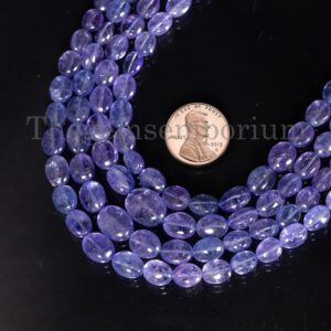 Tanzanite Smooth Oval Beads, Tanzanite Plain Beads, 4.5x5.5-8x11mm Tanzanite Beads, Smooth Ovals, Natural Tanzanite Beads, Loose Beads