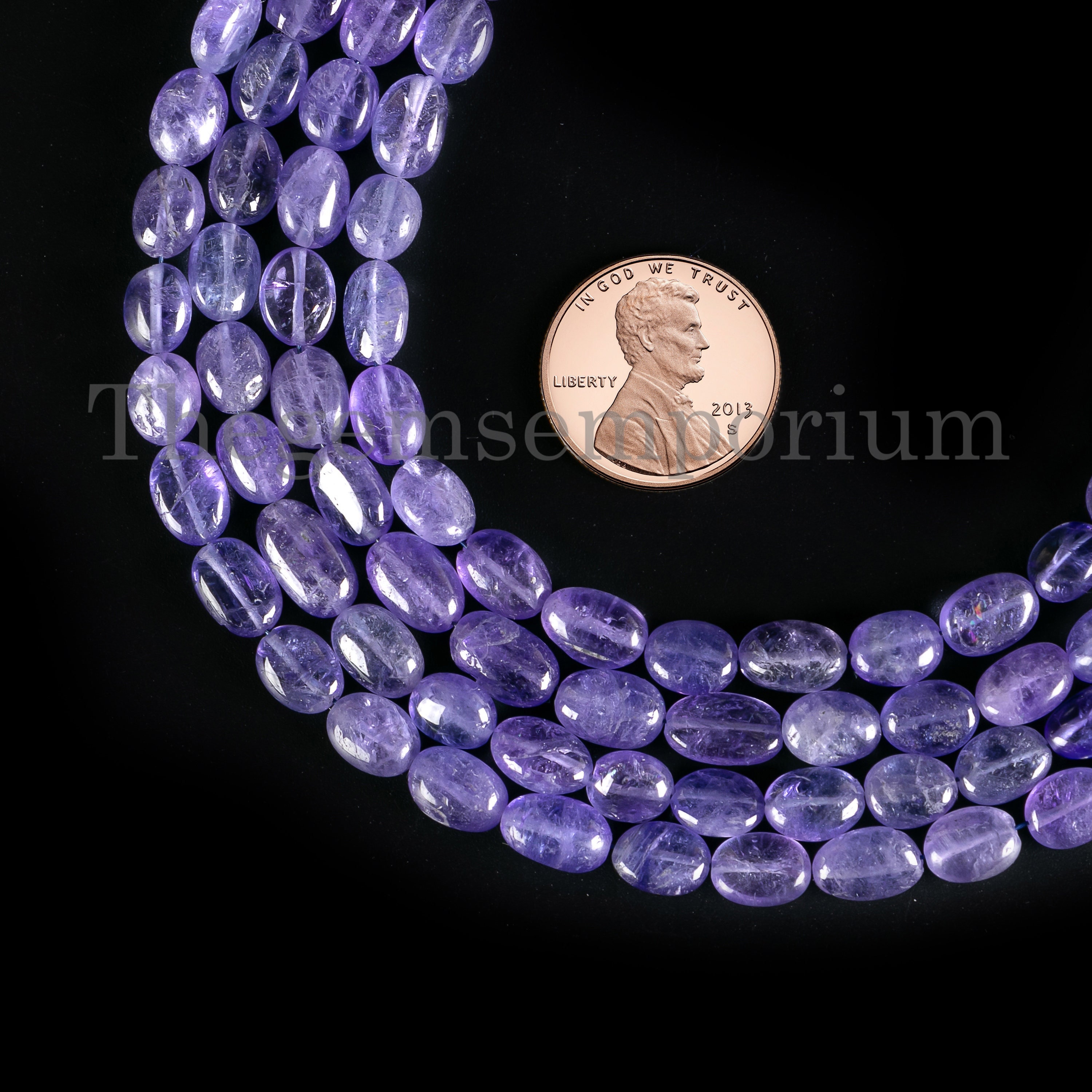 Tanzanite Smooth Oval Beads, Plain Tanzanite Beads, 5.5x7-7x9mm Loose Tanzanite Beads, Straight Drill Oval Beads, Gemstone Beads