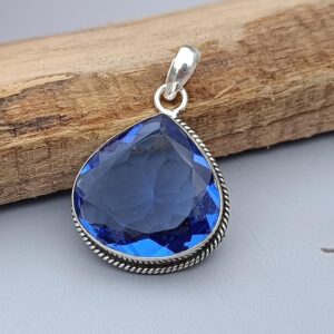 Handmade Tanzanite 925 Sterling Silver Pendant Necklace