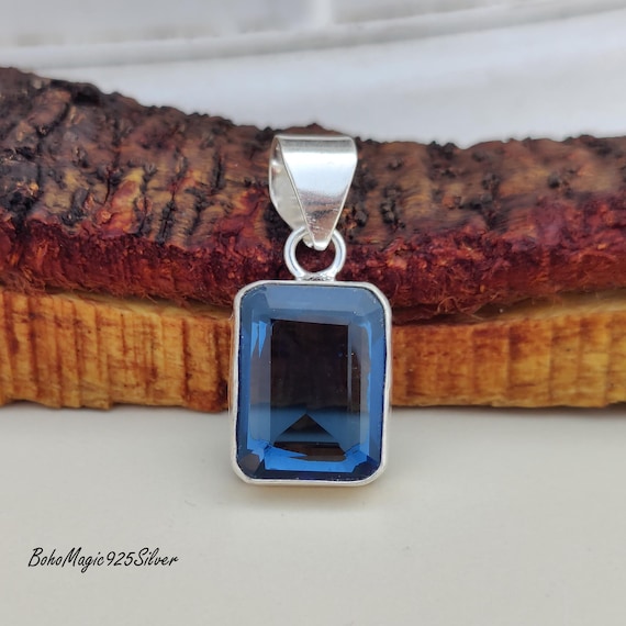 Handmade Tanzanite Sterling Silver Pendant: Gemstone Necklace