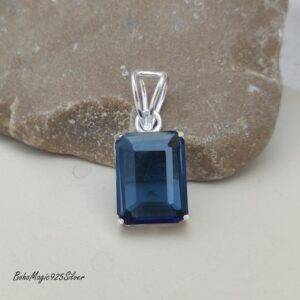 Handmade Tanzanite Sterling Silver Pendant Necklace: Healing Crystal