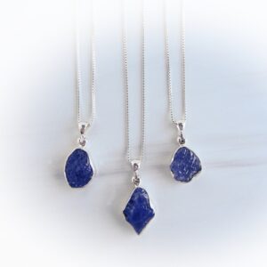 Tanzanite Necklace Sterling Silver • Tanzanite Pendant • Sterling Raw Tanzanite Necklace • Gift For Her • Gemstone Pendant • Affordable Gift