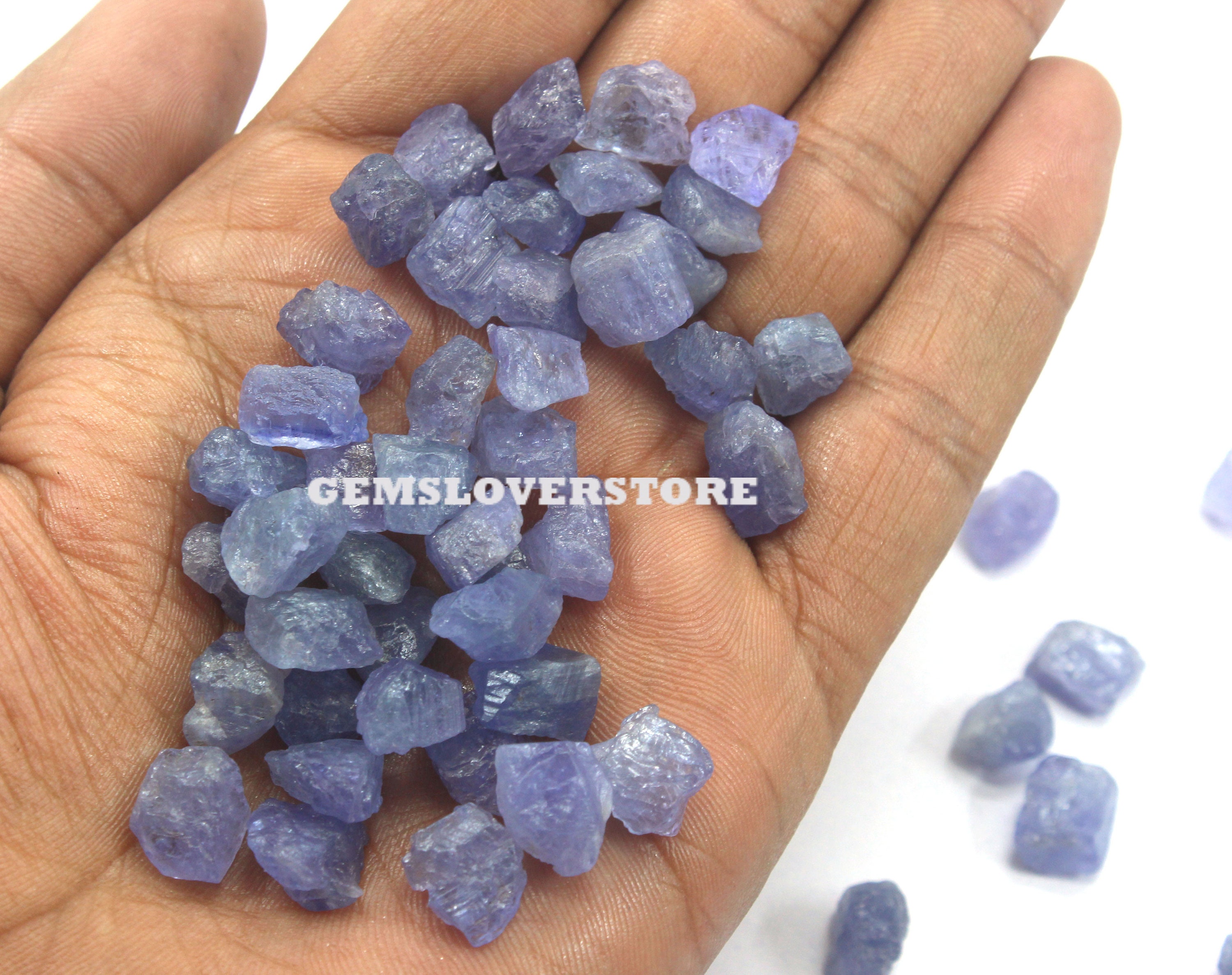25 Raw Tanzanite Gemstone Pieces: Natural Violet Blue Rough, 10-12 Mm 25 Raw Tanzanite Gemstone Pieces: Natural Violet Blue Rough, 10-12 Mm