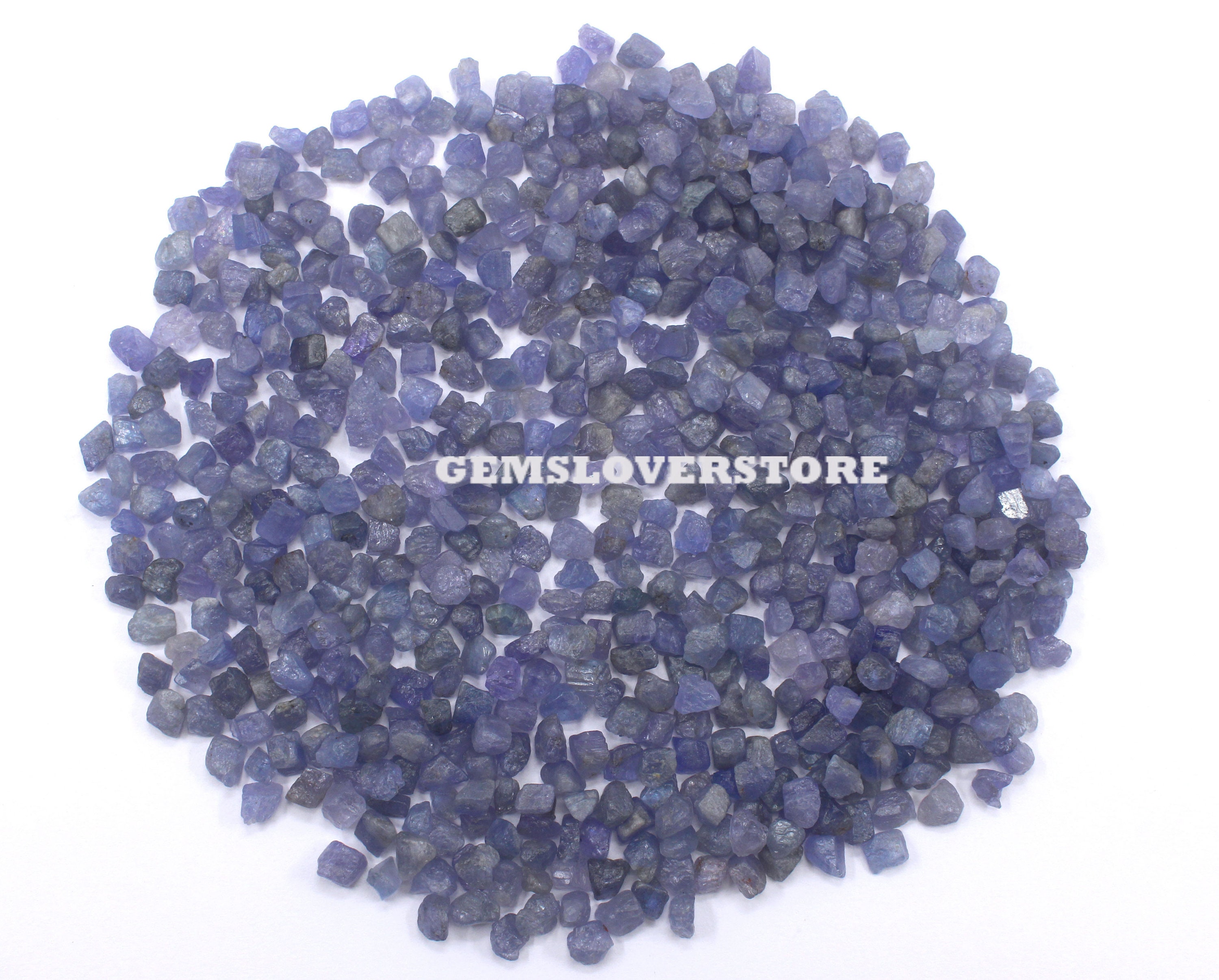 50 Violet Tanzanite Raw Gemstones: Natural Untreated Rough Crystals (4-6 Mm)