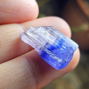 Bicolored Tanzanite Crystal 2.48g, Raw Blue Tanzanite Specimen Bicolored Tanzanite Crystal 2.48g, Raw Blue Tanzanite Specimen