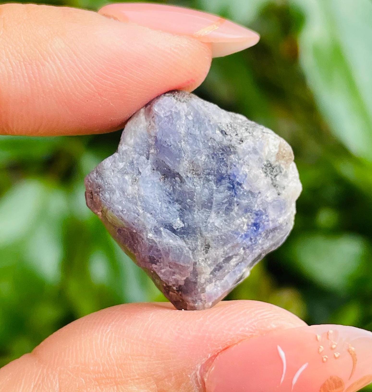 Raw Tanzanite Crystal (8.1g) Large Rough Tanzanite Stone, Natural Blue Tanzanite Stone, Genuine Gemstone Mineral Specimen