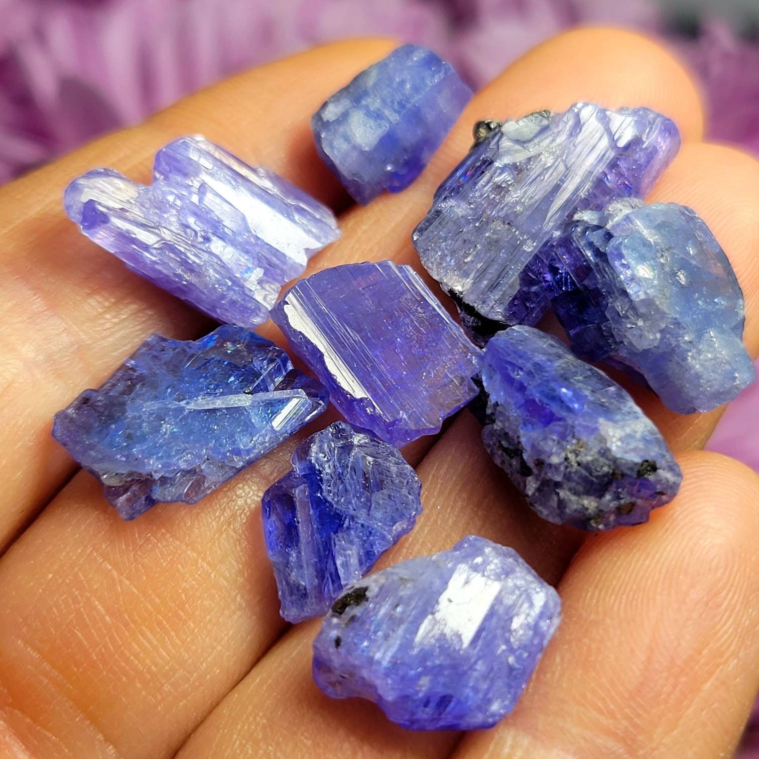 Tanzanite Crystal Specimen: Raw Tanzanian Stones