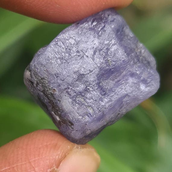 Raw Tanzanite Gemstone: Uncut Crystal Nugget, 34 Ct