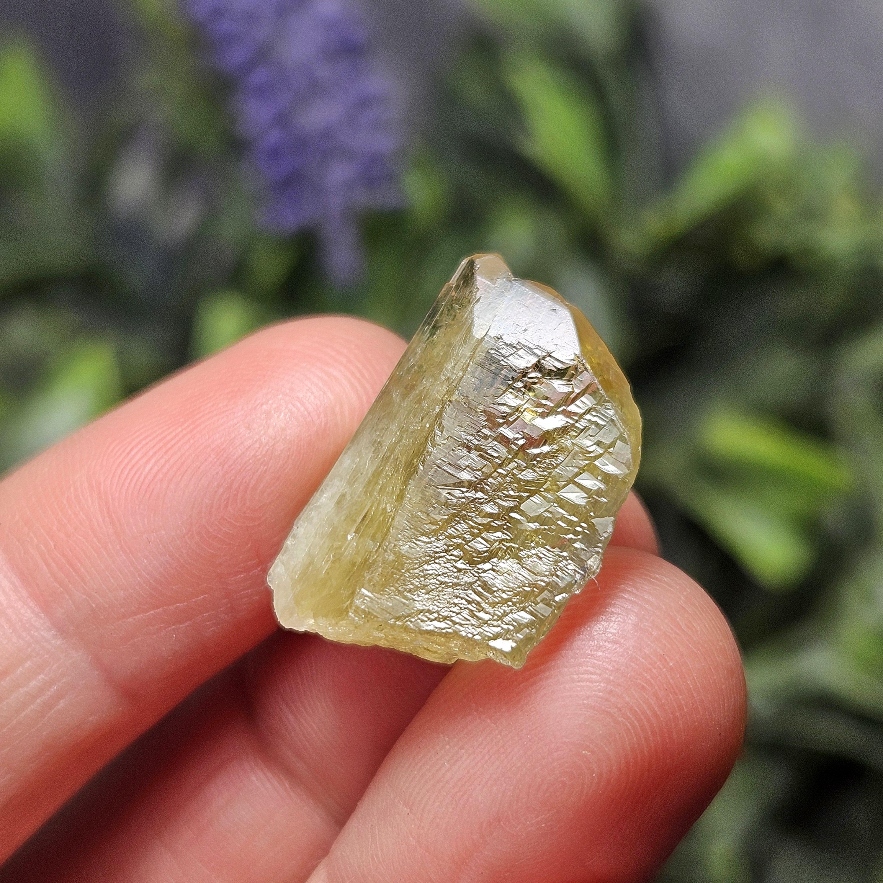 Rare Yellow Tanzanite Crystal: Raw, Terminated, Etched, Untreated Gold Tanzanite From Tanzania, 4.21g