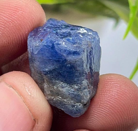 Raw Tanzanite Specimen: Untreated Blue Healing Crystal, 30.45 Carat