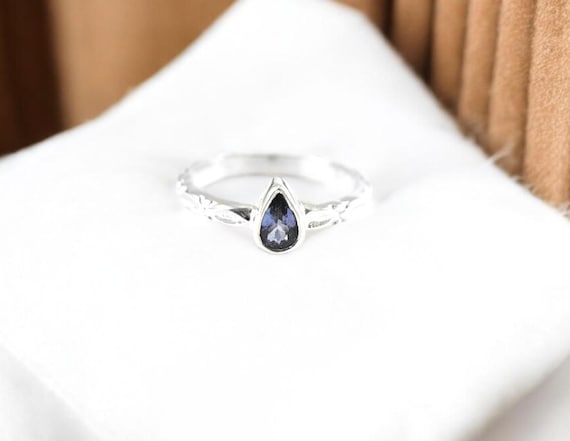 Natural Tanzanite Sterling Silver Ring: December Birthstone