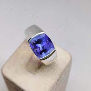 Tanzanite Ring, Sterling Silver, Gemstone, Statement, Handmade Men's Jewelry